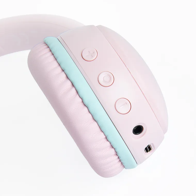 Smiki, Music World, słuchawki bezprzewodowe, nauszne, różowe