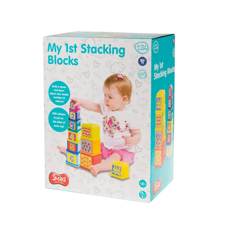 Smiki, My 1st Stacking Blocks, Cyferki, piramida z klocków