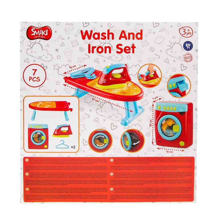 Smiki, Pani Domu, pralka, żelazko, deska do prasowania, zestaw z akcesoriami