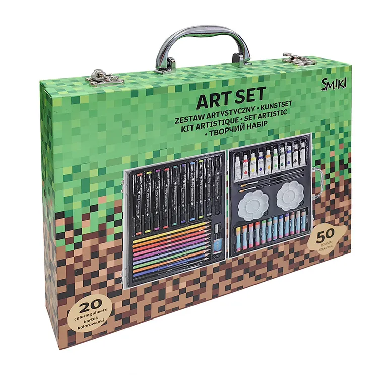 Smiki, Piksele, zestaw artystyczny w walizce, 50 elementów