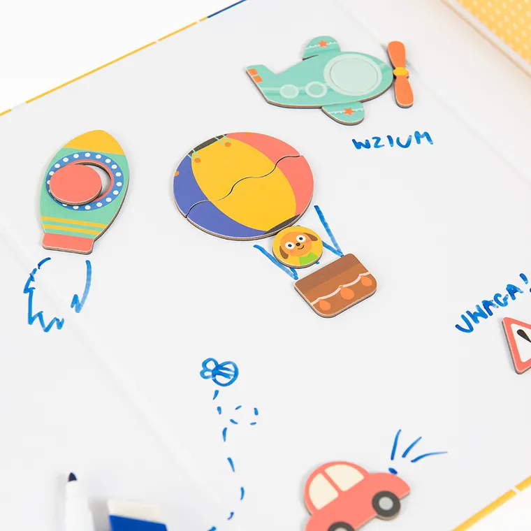 Smiki, Pojazdy, magnetyczny zestaw puzzli, 57 magnesów