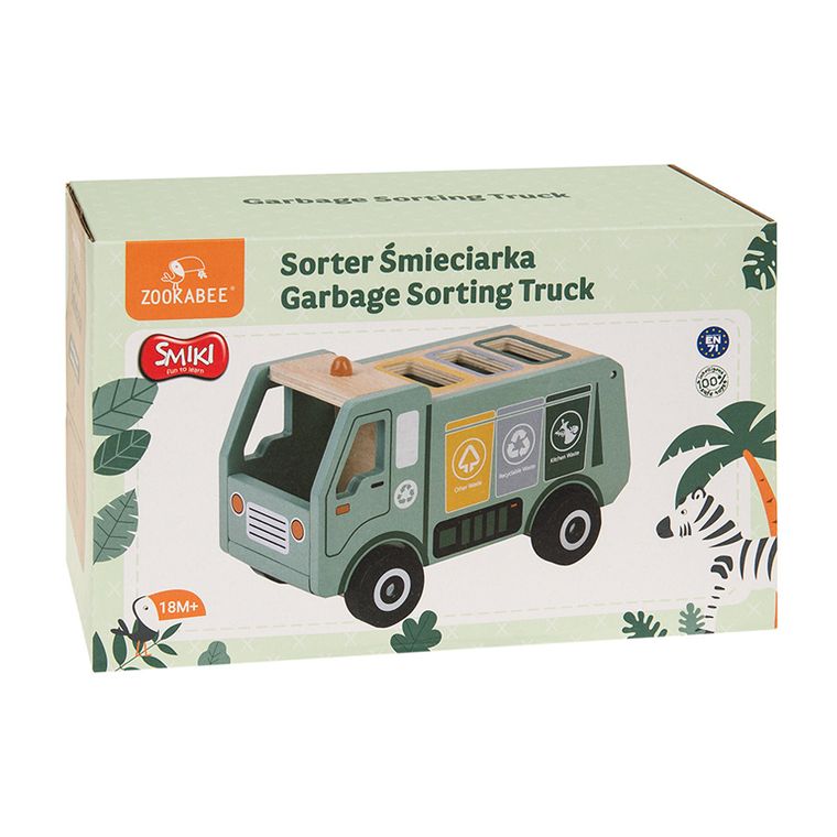 Smiki, Śmieciarka, sorter, zabawka drewniana