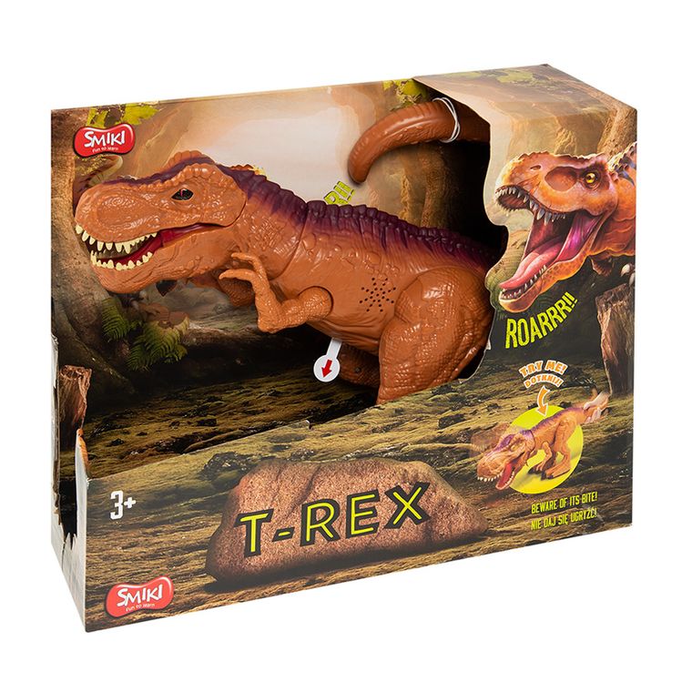 Smiki, T-Rex, dinozaur, figurka interaktywna, 27-40 cm
