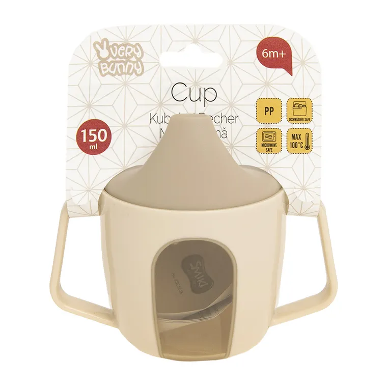 Smiki, Very Bunny, kubek do picia, beżowy, 150 ml