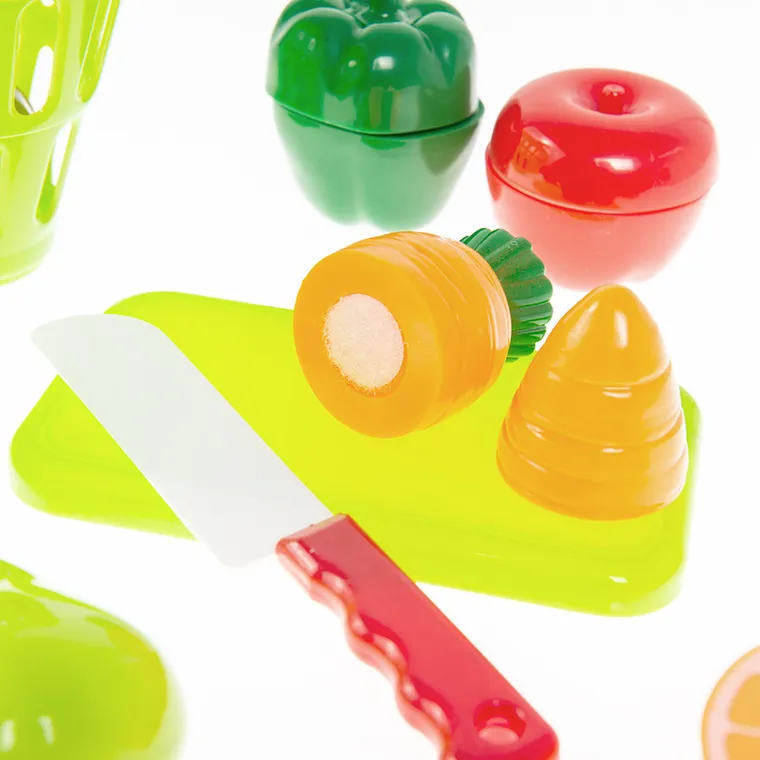 Smiki, Warzywa i owoce, zestaw do krojenia