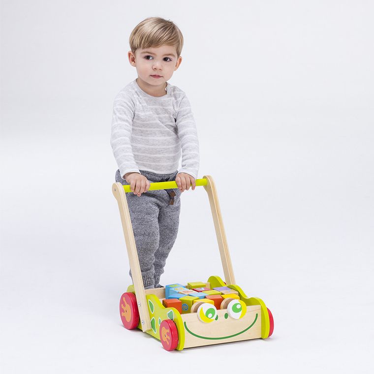 Smiki, Żaba, drewniany pchacz z klockami