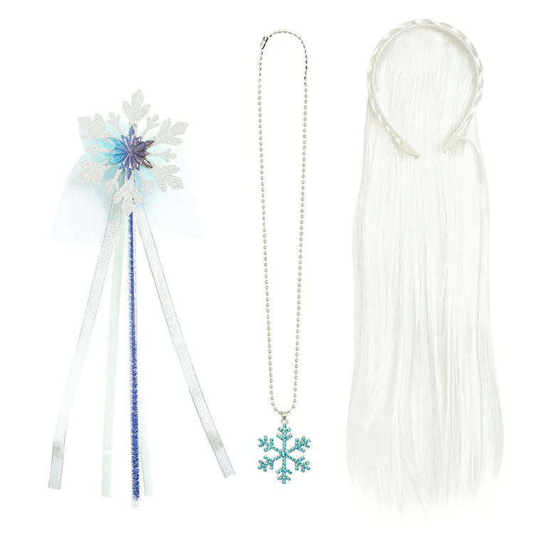 Smiki, Zimowa Księżniczka, sukienka z peruką, strój dla dzieci, 3-4 lata