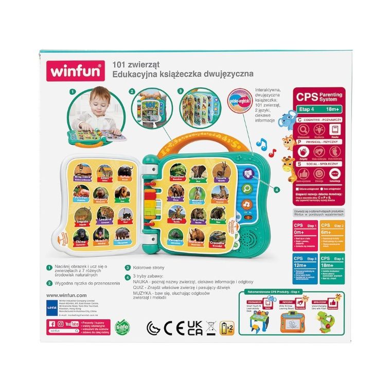 Smily Play, 101 zwierząt, edukacyjna książeczka, zabawka ineraktywna