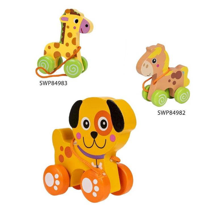 Smily Play, drewniany piesek do ciągnięcia