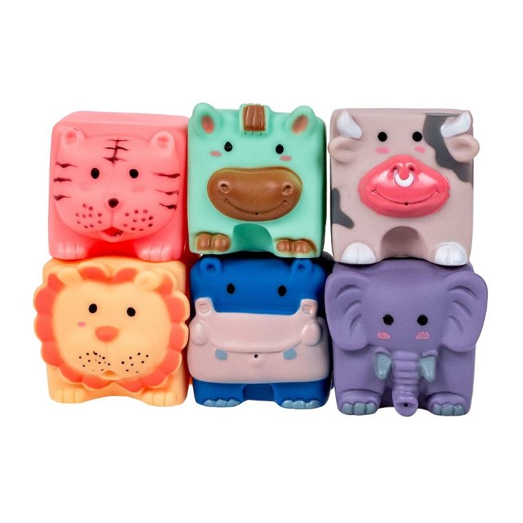 Smily Play, miękkie klocki sensoryczne, 6 szt.