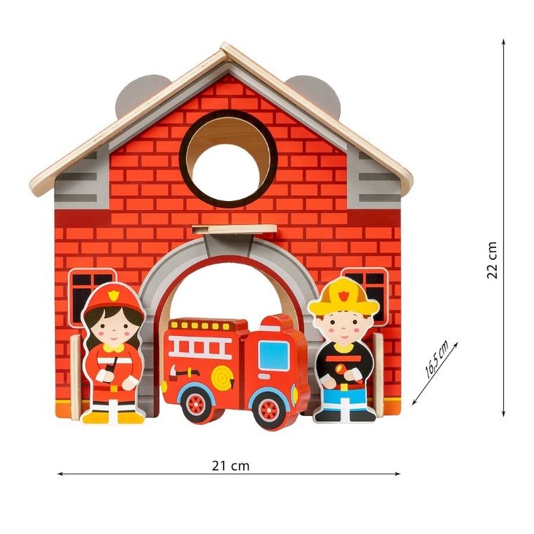 Smily Play, Remiza strażacka, drewniany domek z figurkami