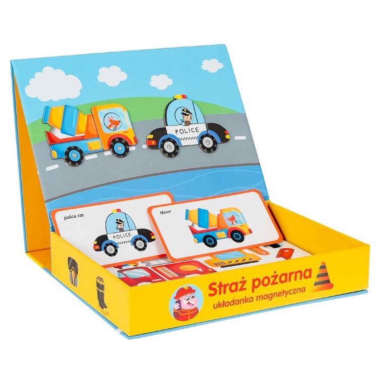 Smily Play, układanka magnetyczna, pojazdy