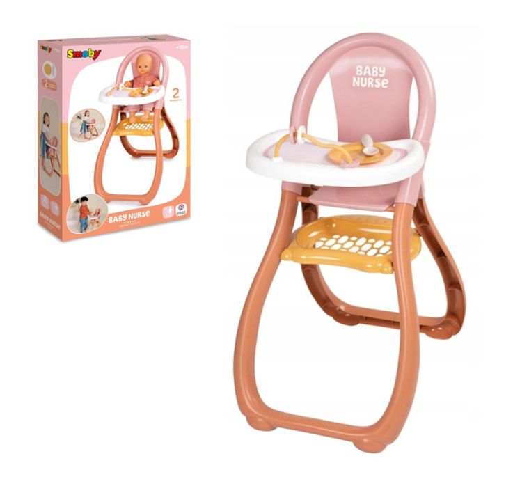 Smoby, Baby Nurse, krzesełko do karmienia dla lalek