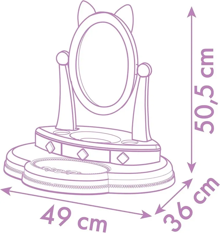 Smoby, Koci domek Gabi, toaletka z akcesoriami