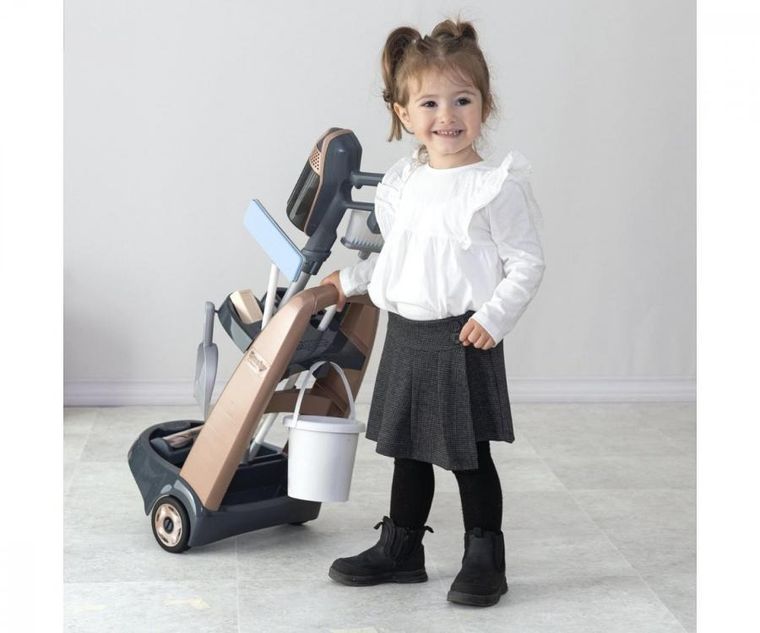 Smoby, XForce Rowenta, wózek do sprzątania z odkurzaczem, 10 akcesorii