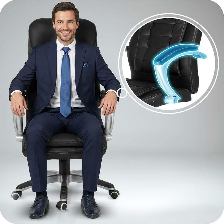 Sofotel, fotel biurowy, obrotowy, czarny