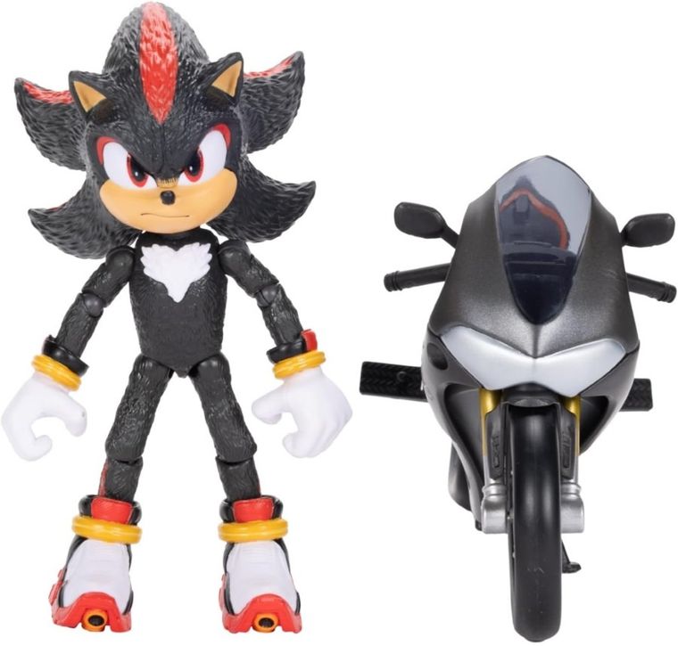 Sonic the Hedgehog 3, zestaw: figurka Shadow + czarny Motocykl
