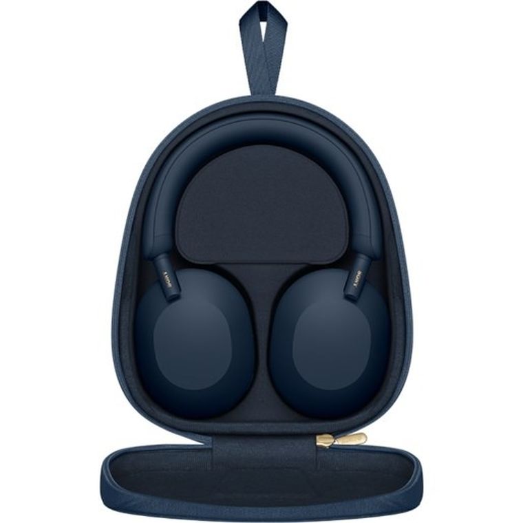 Sony, bezprzewodowe słuchawki nauszne, Wh-1000xm5, niebieskie
