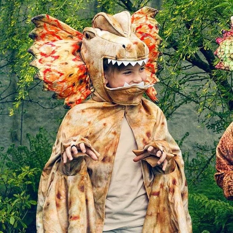 Souza! Dinozaur Dilofozaur, kostium peleryna z kapturem-maską, 4-7 lat