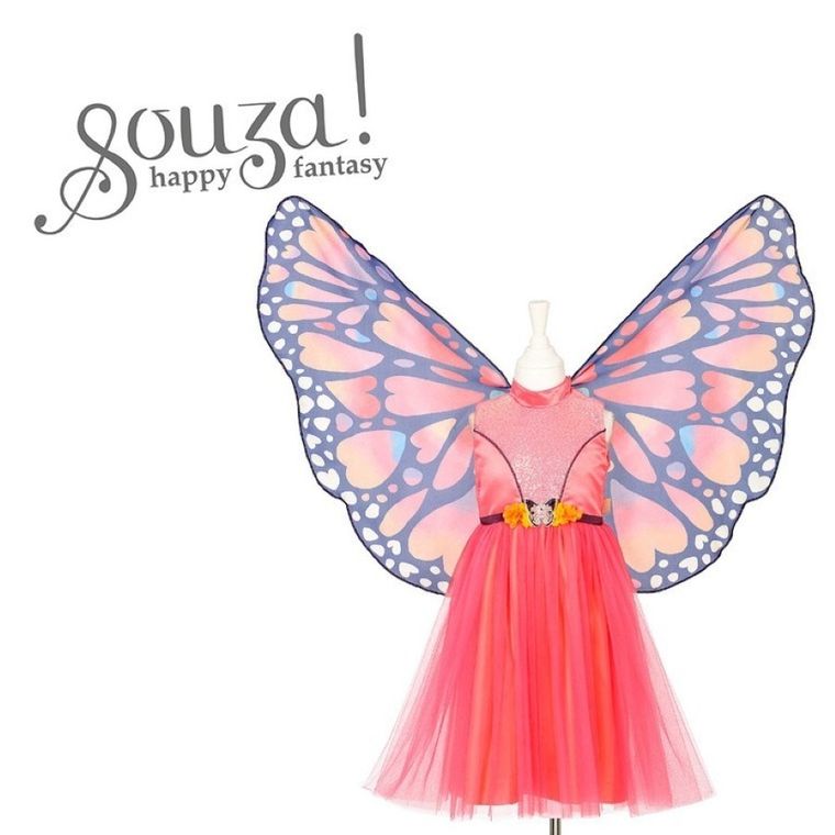 Souza! motyl Papillon, sukienka ze skrzydłami, kostium, 8-10 lat