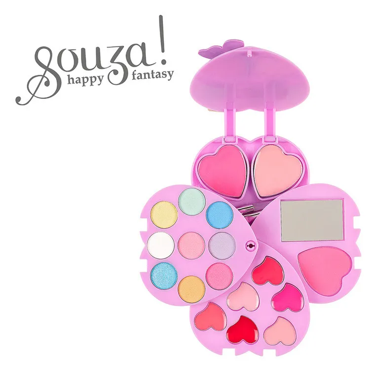 Souza! Serce, kasetka z lusterkiem i kosmetykami dla dzieci, 18 elementów