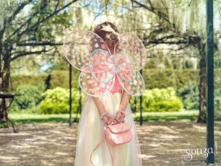 Souza! wróżka Flora, sukienka ze skrzydłami, kostium, 3-4 lata