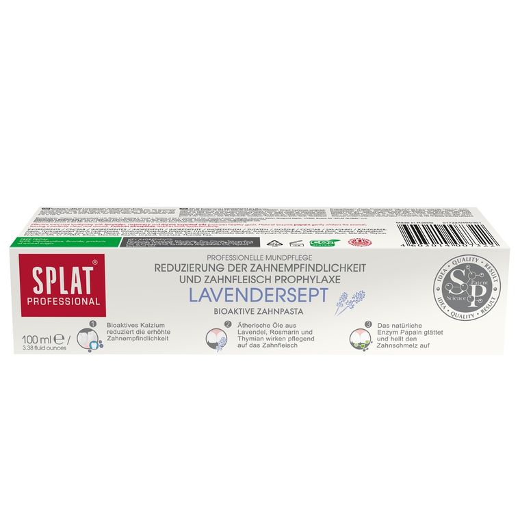 Splat, Professional Lavedersept, Bioaktywna pasta do zębów specjalnie opracowana do mocnej ochrony przed bakteriami i skutecznej profilaktyki przyzębia, 100 ml