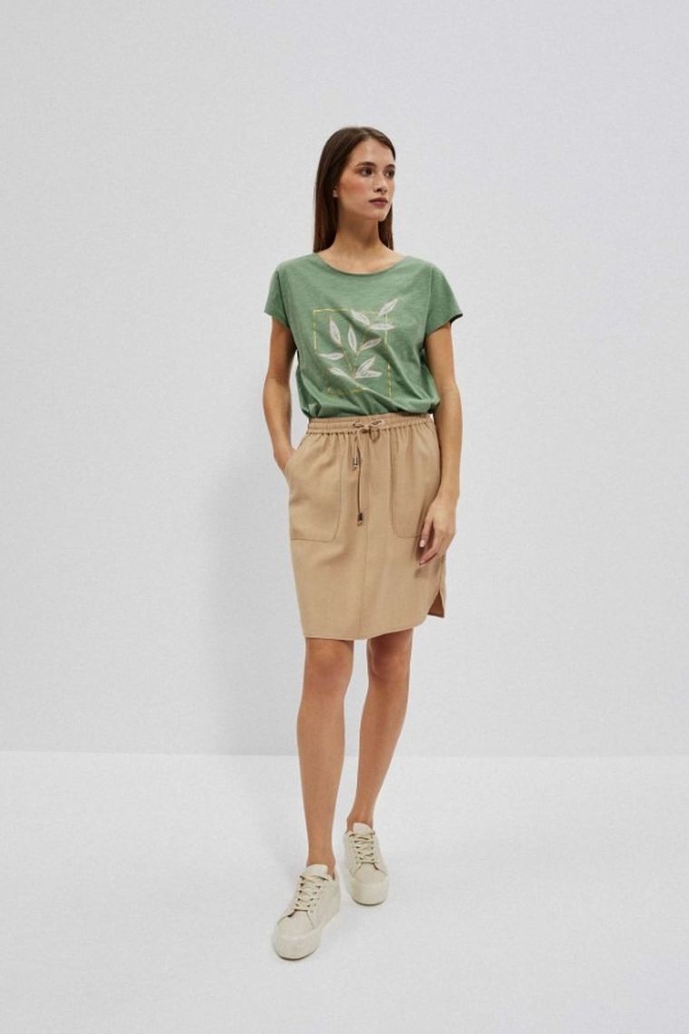 Spódnica damska, beżowa, Moodo