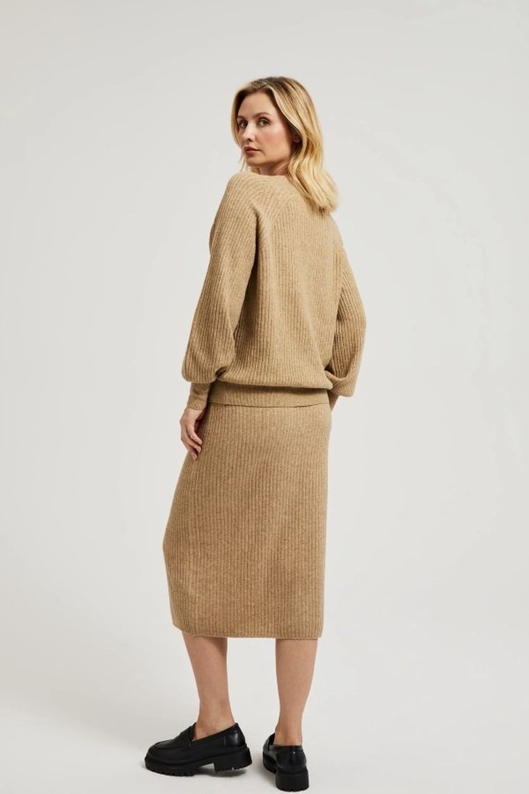 Spódnica damska, beżowa, Moodo