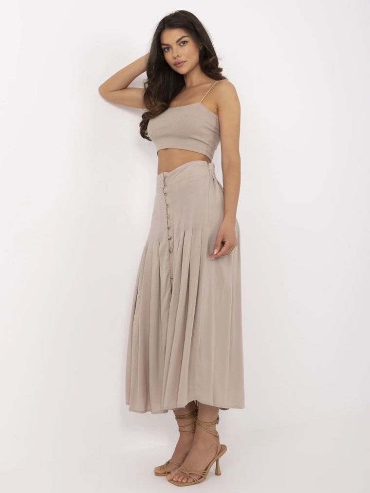 Spódnica damska, beżowa, Sublevel