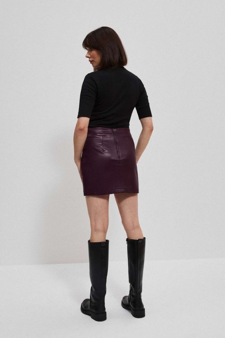 Spódnica damska, bordowa, Moodo