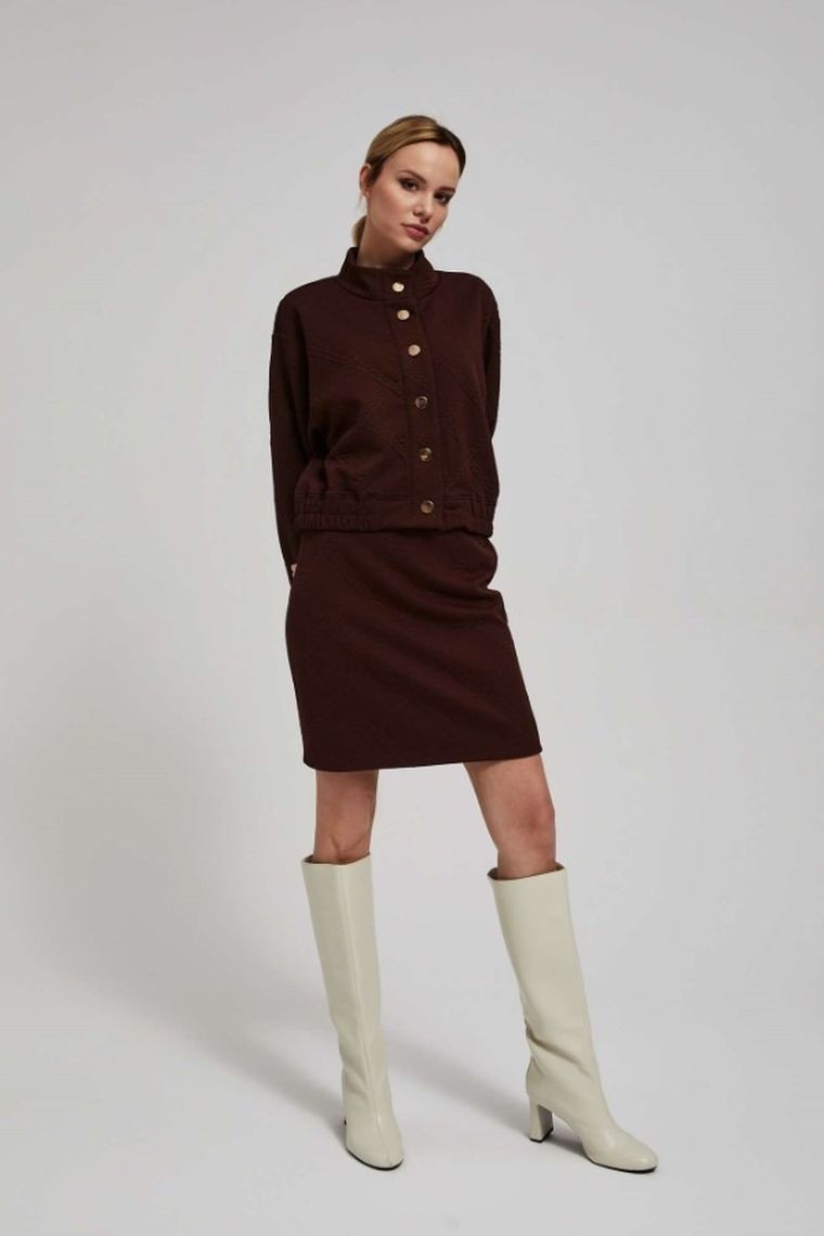 Spódnica damska, brązowa, Moodo