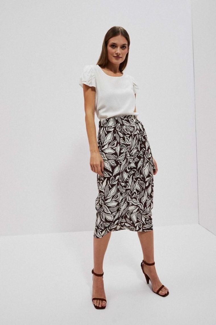 Spódnica damska, brązowa, Moodo