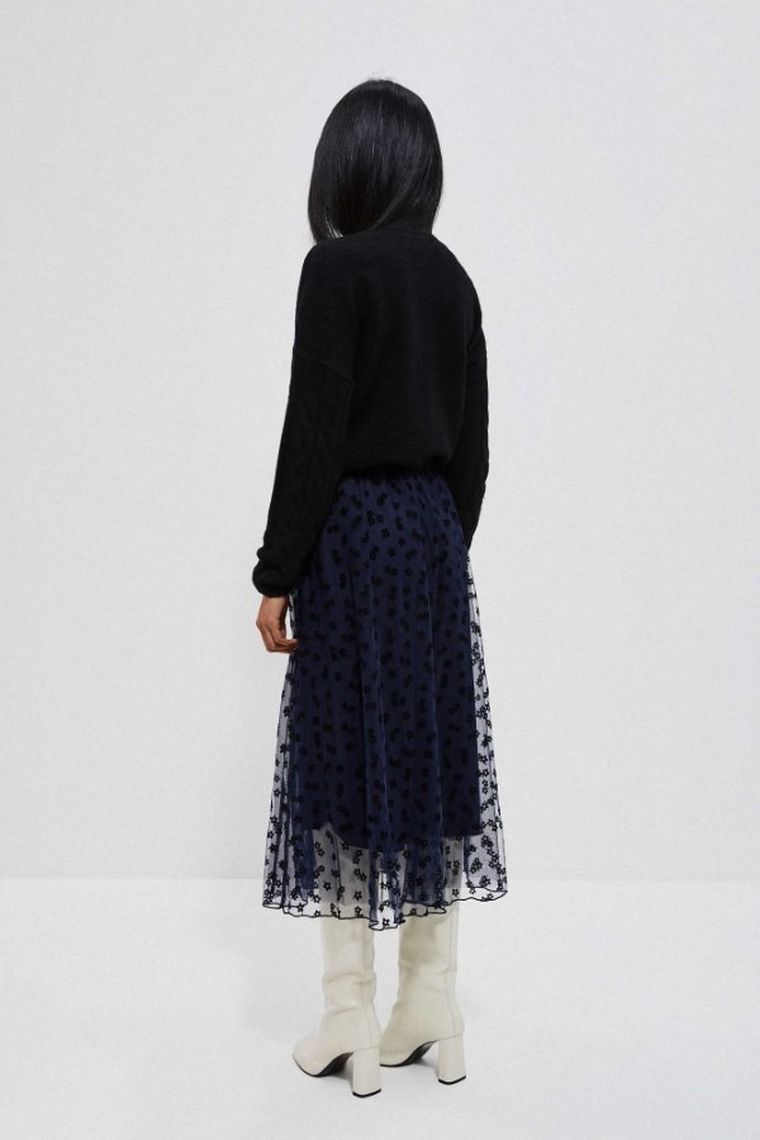 Spódnica damska, granatowa, Moodo