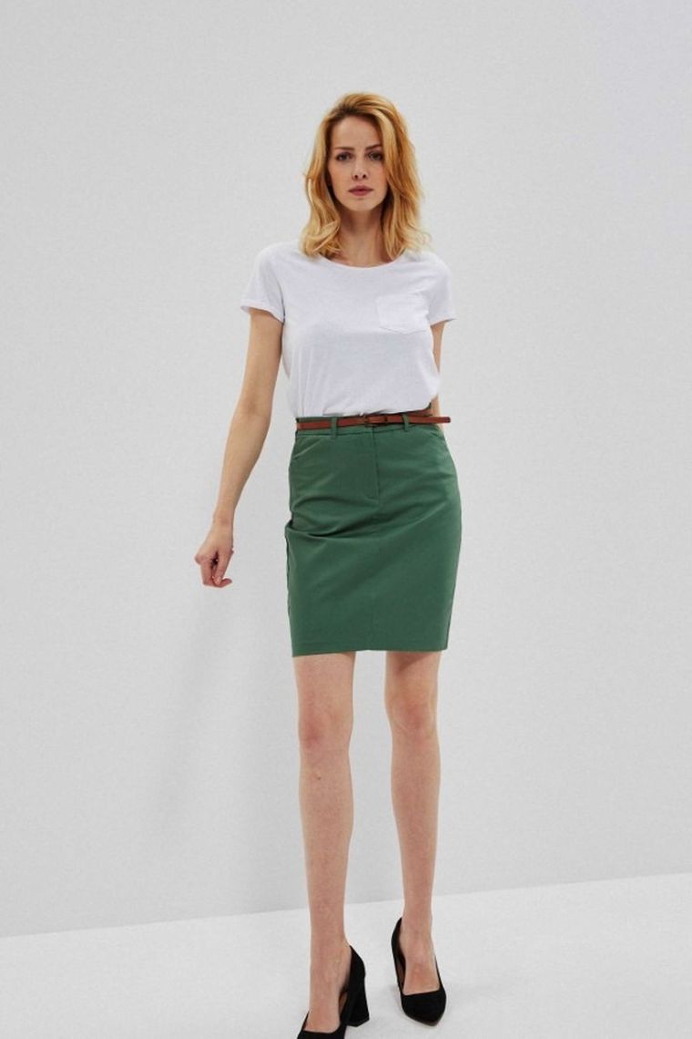 Spódnica damska, zielona, Moodo