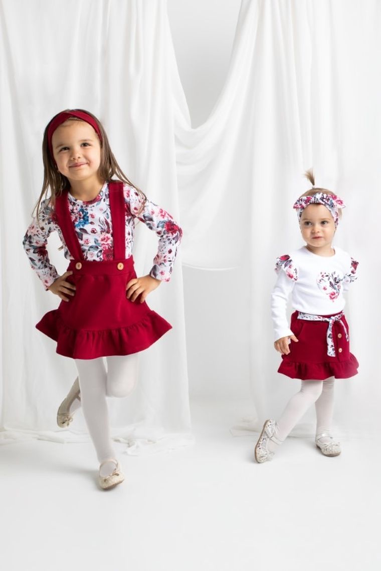 Spódnica dziewczęca, bordowa, Nicol