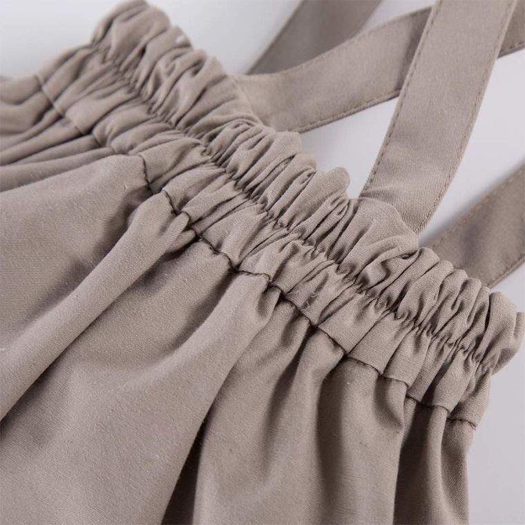 Spódnica ogrodniczka dziewczęca, beżowa, Eevi