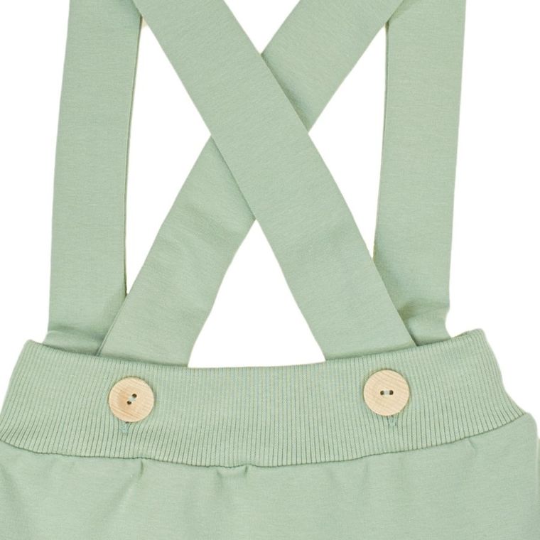 Spódnica ogrodniczka dziewczęca, jasnozielona, Nicol