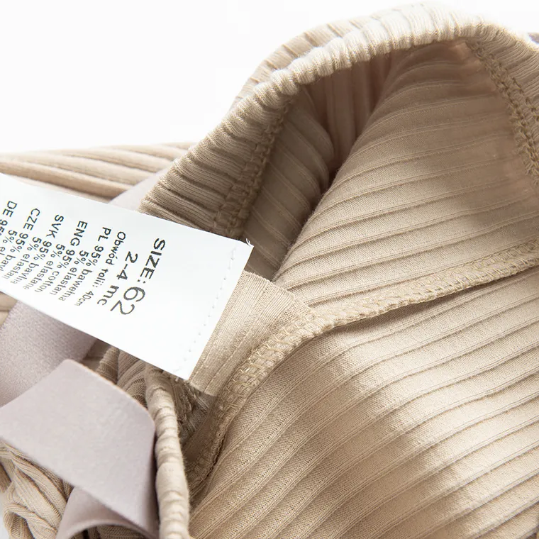 Spodnie chłopięce na szelkach, prążkowane, beżowe, Nicol