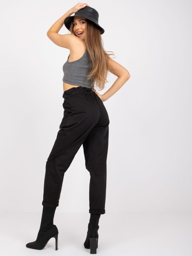 Spodnie damskie, czarne, Italy Moda