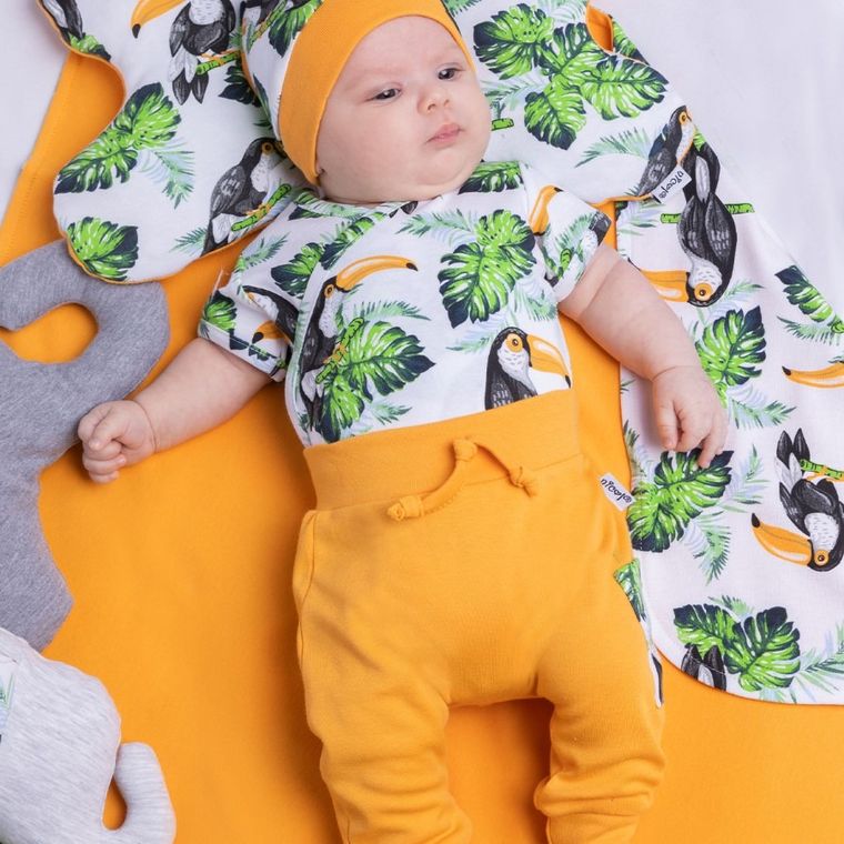 Spodnie dresowe chłopięce, żółte, Nicol