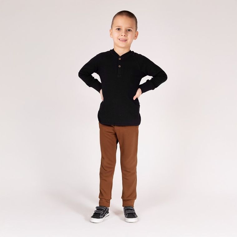 Spodnie dresowe chłopięcie, brązowe, Nicol