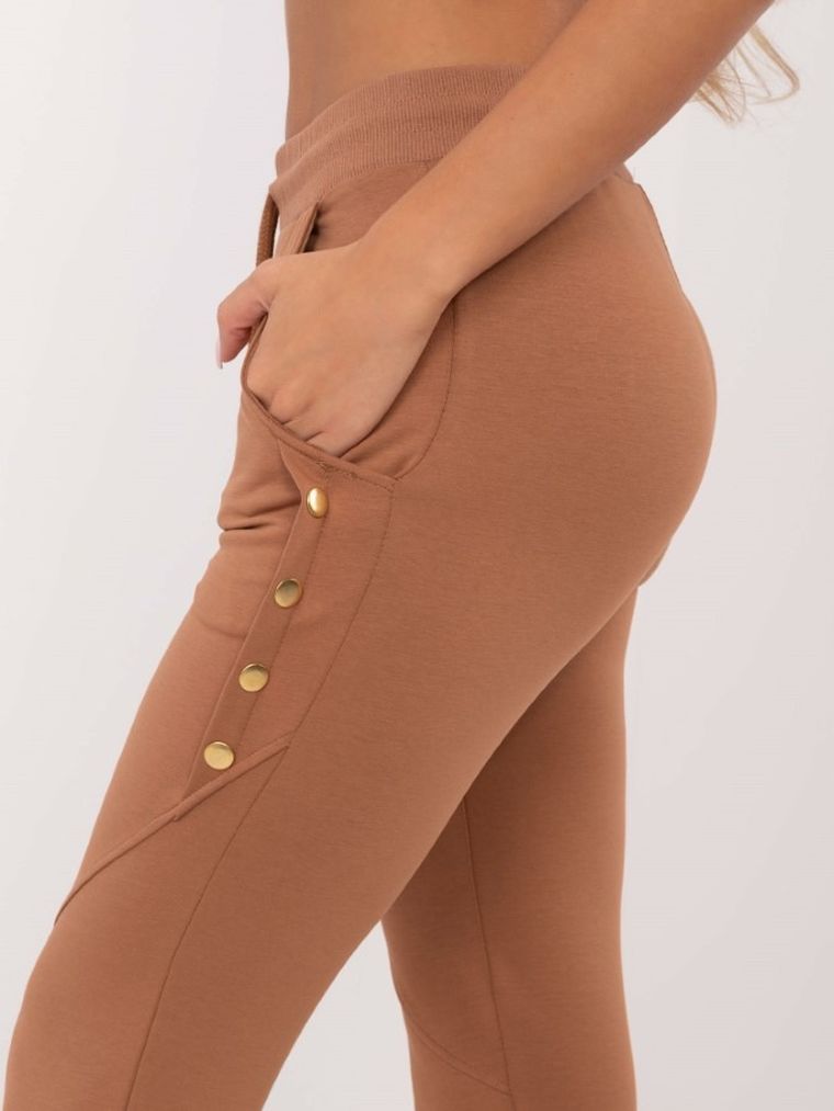 Spodnie dresowe damskie, brązowe, Calimera