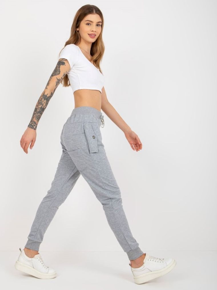 Spodnie dresowe damskie, szare, Lily Rose