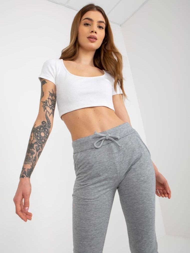 Spodnie dresowe damskie, szare, Lily Rose