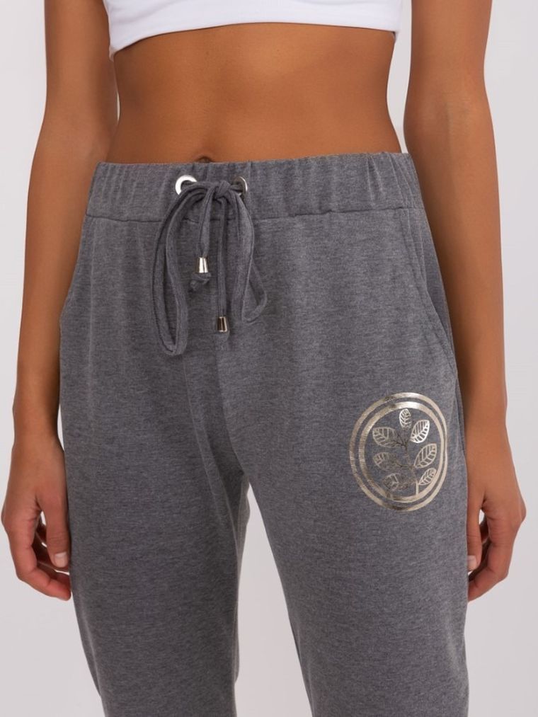 Spodnie dresowe damskie, szare, Relevance