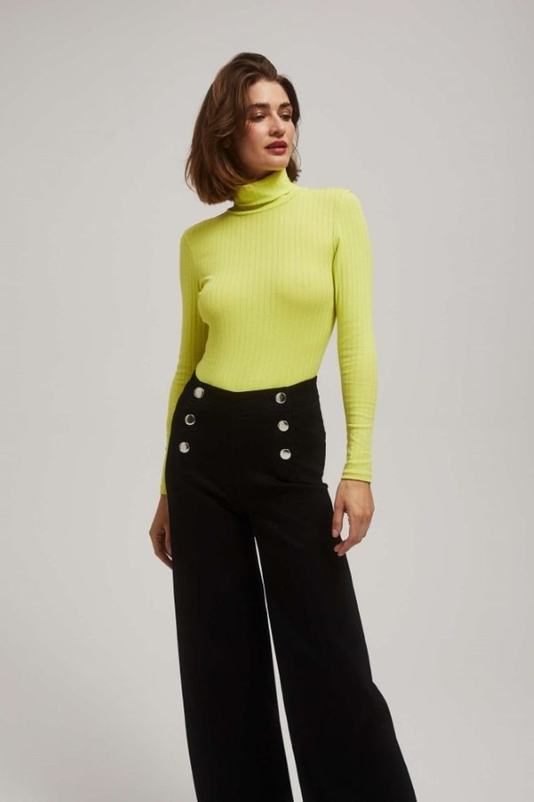 Spodnie jeansowe damskie, czarne, Moodo