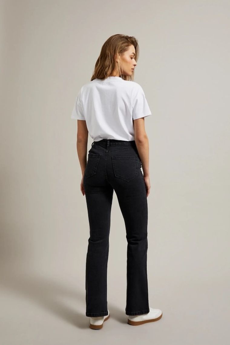 Spodnie jeansowe damskie, czarne, Moodo