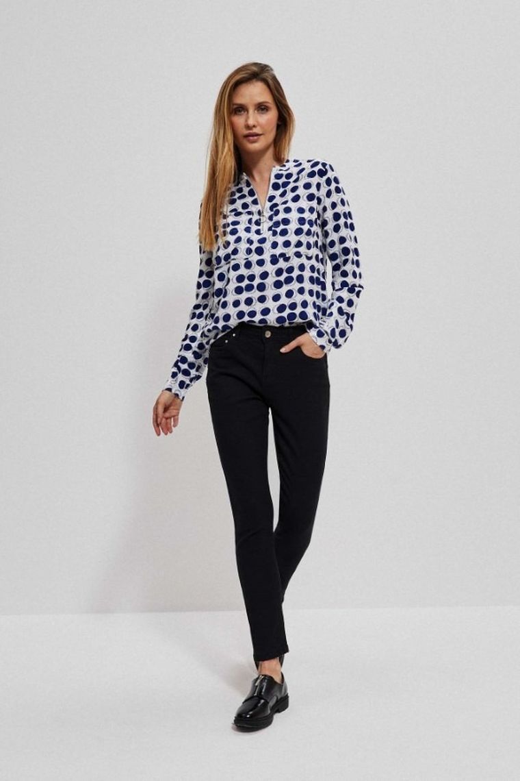 Spodnie jeansowe damskie, grafitowe, Moodo