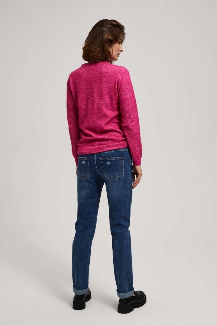 Spodnie jeansowe damskie, granatowe, Moodo